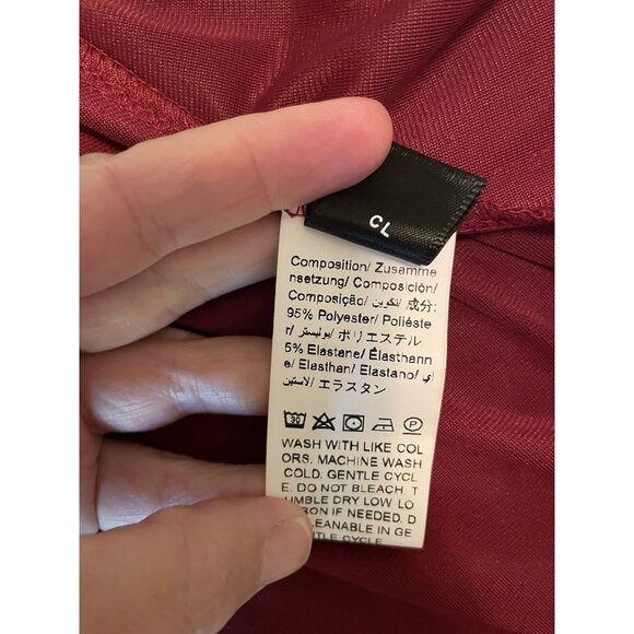 Cranberry Red Velour Dress 4X Empire Waist peasant Square neck Holiday Party - Picture 8 of 9